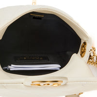 CHANEL - Sac bandoulière mini square Twist Your Buttons Flap cuir blanc - Handbag