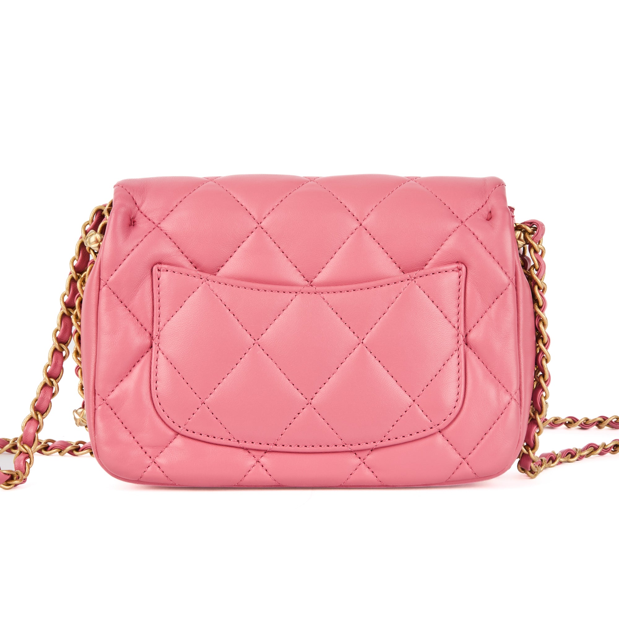 CHANEL - Sac bandoulière dynasty flap cuir rose - Handbag