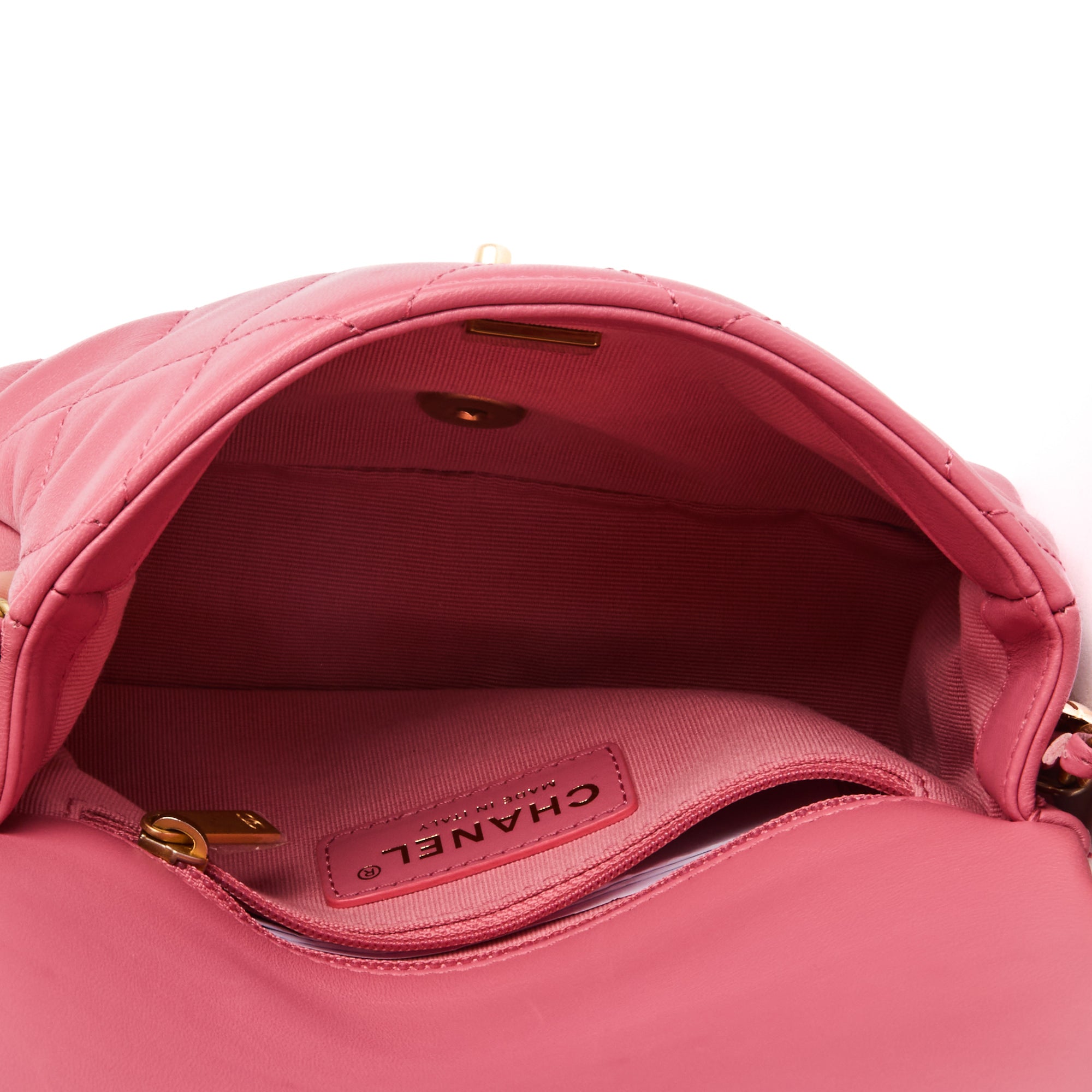 CHANEL - Sac bandoulière dynasty flap cuir rose - Handbag