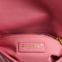 CHANEL - Sac bandoulière dynasty flap cuir rose - Handbag