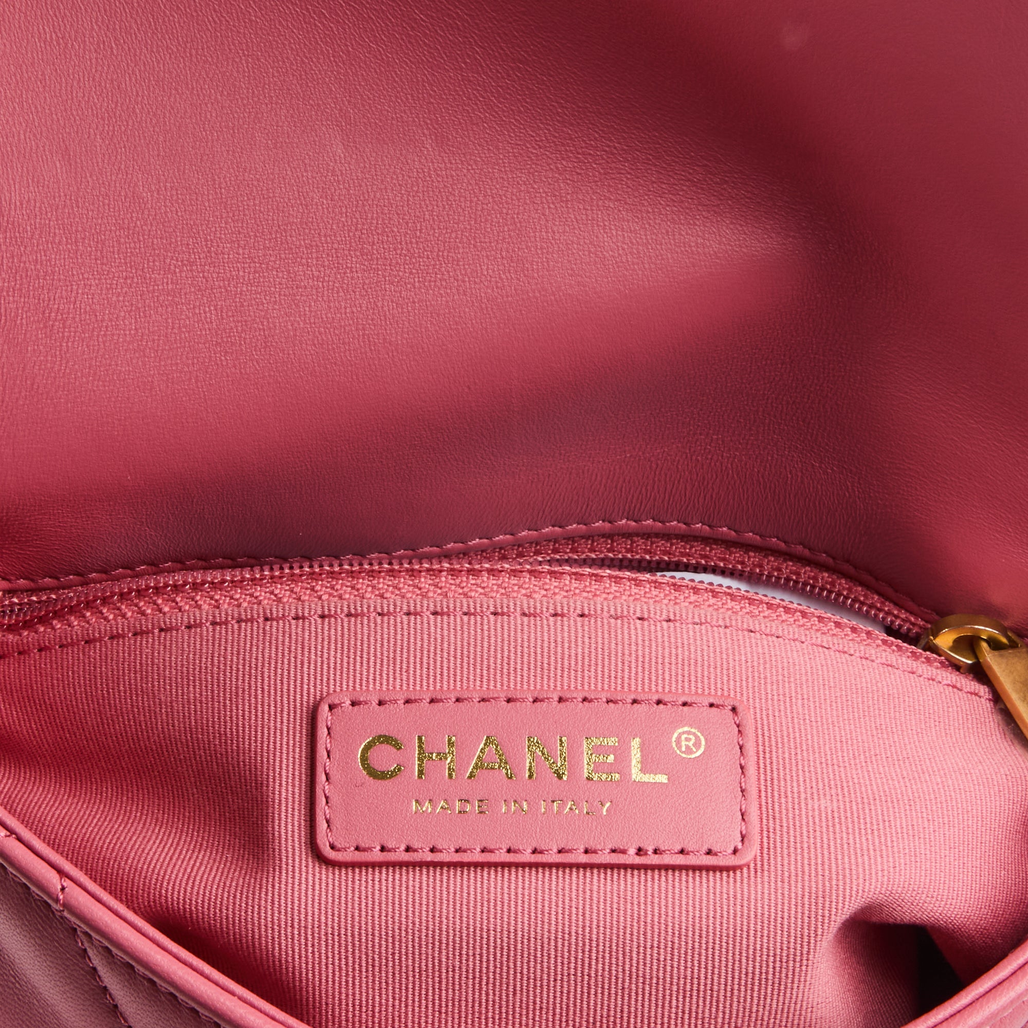CHANEL - Sac bandoulière dynasty flap cuir rose - Handbag