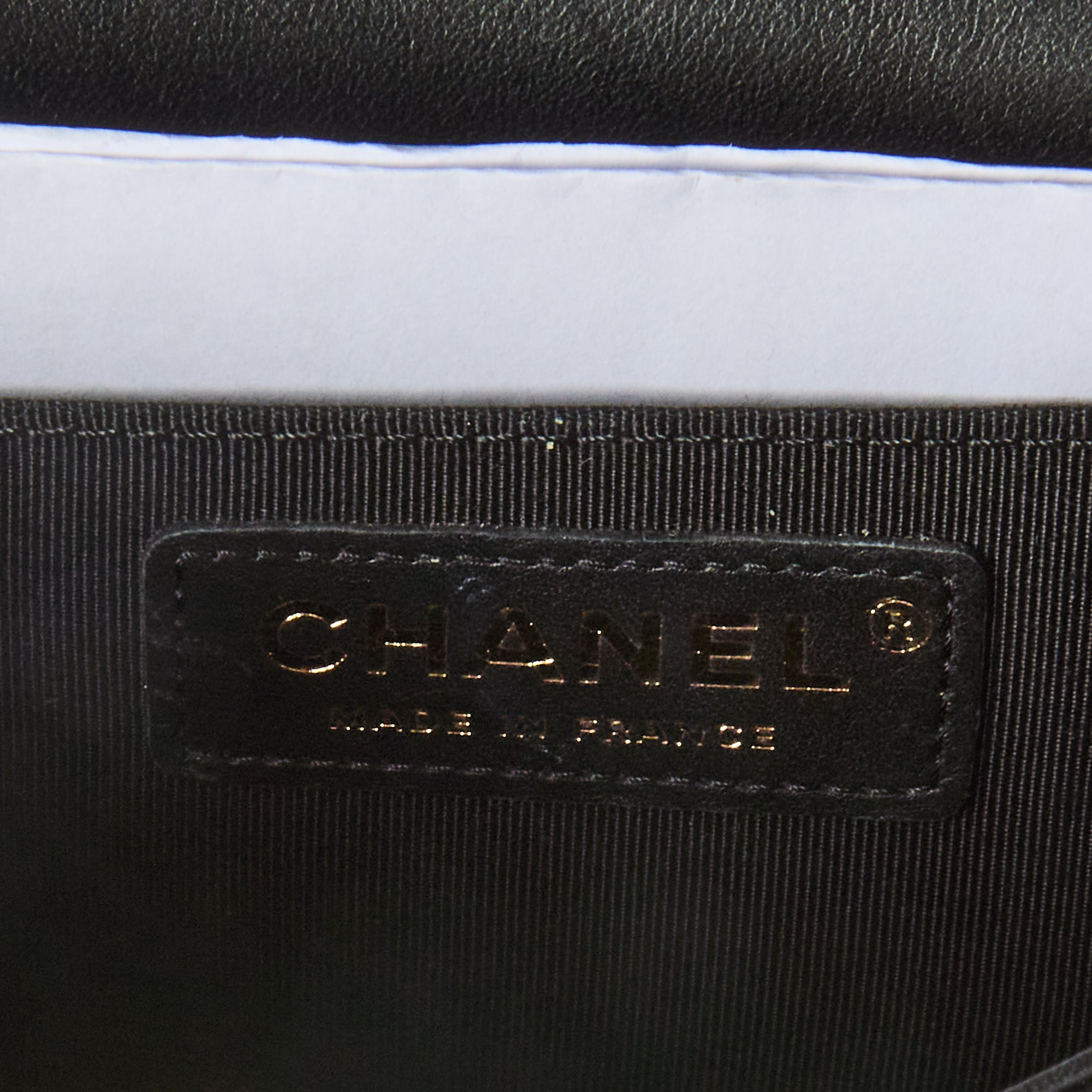 CHANEL - Sac bandoulière Mini Boy Chevron cuir noir - Handbag