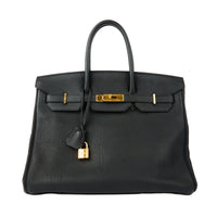 HERMES - Sac à main Birkin 35 cuir Togo noir - Handbag