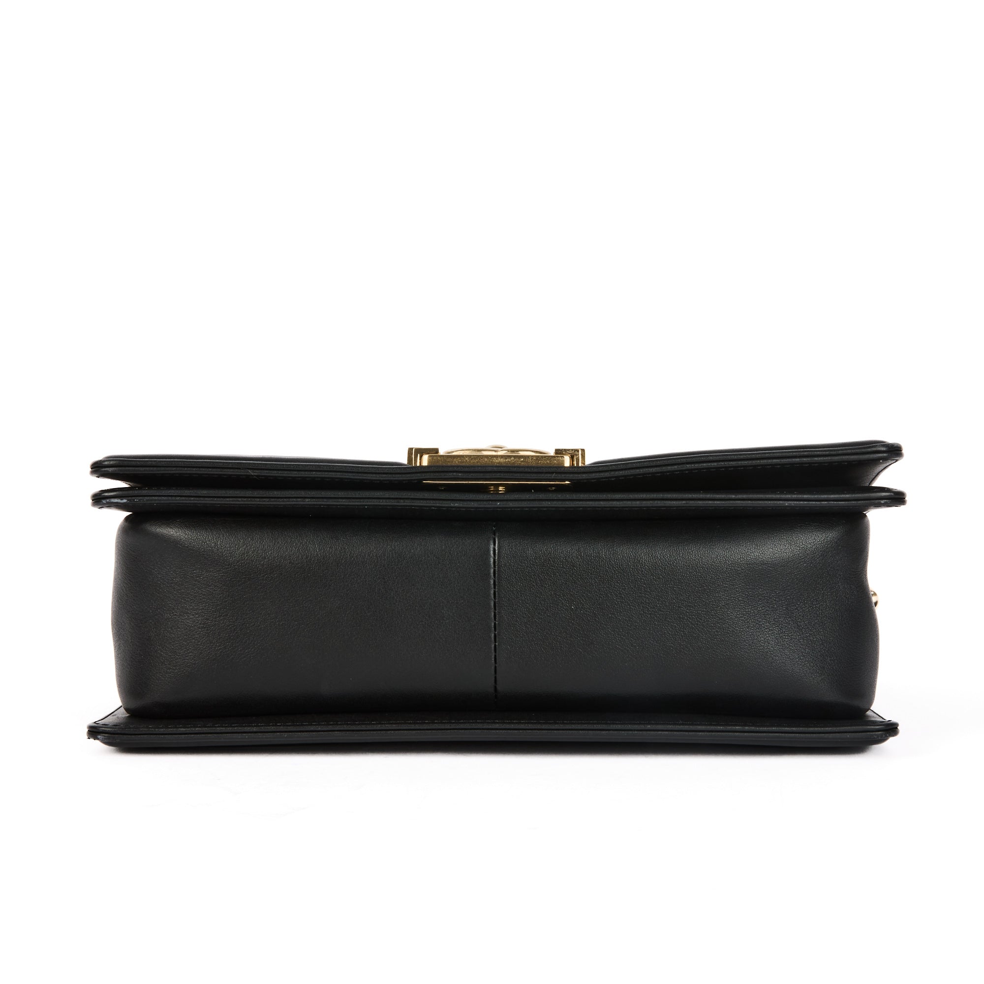 CHANEL - Sac bandoulière Boy chevron Classique cuir noir - Handbag