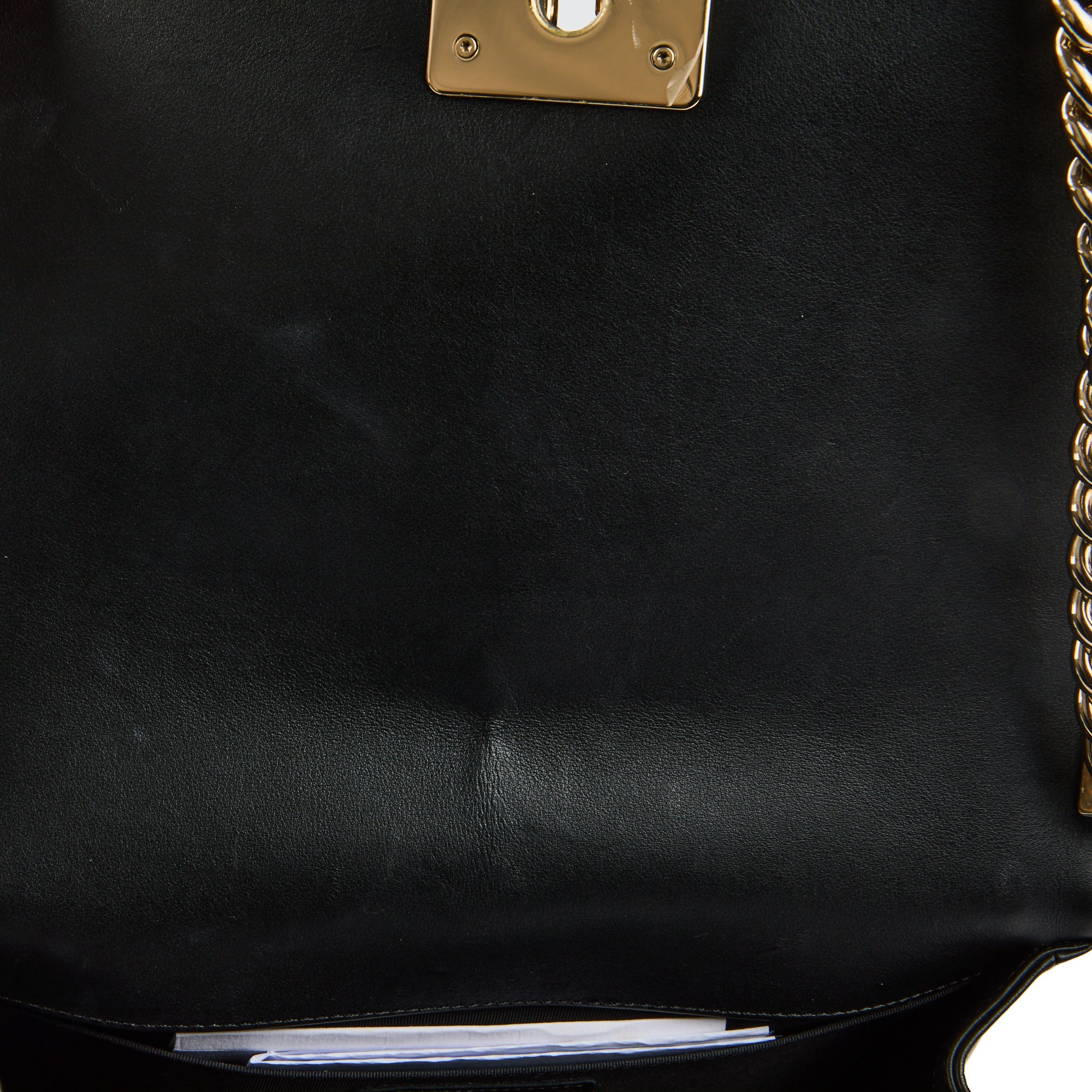 CHANEL - Sac bandoulière Boy chevron Classique cuir noir - Handbag