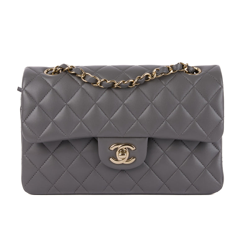 CHANEL Small Timeless Gray Leather Bag – Authenticated Pre-Owned Luxury Bag from LuxSpace Paris