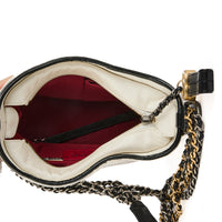 CHANEL - Sac bandoulière Gabrielle cuir noir et blanc PM - Handbag