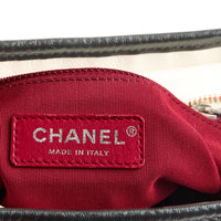 CHANEL - Sac bandoulière Gabrielle cuir noir et blanc PM - Handbag