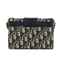 DIOR - Sac bandoulière 30 Montaigne box toile monogramme oblique bleu - Handbag
