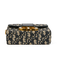 DIOR - Sac bandoulière 30 Montaigne box toile monogramme oblique bleu - Handbag