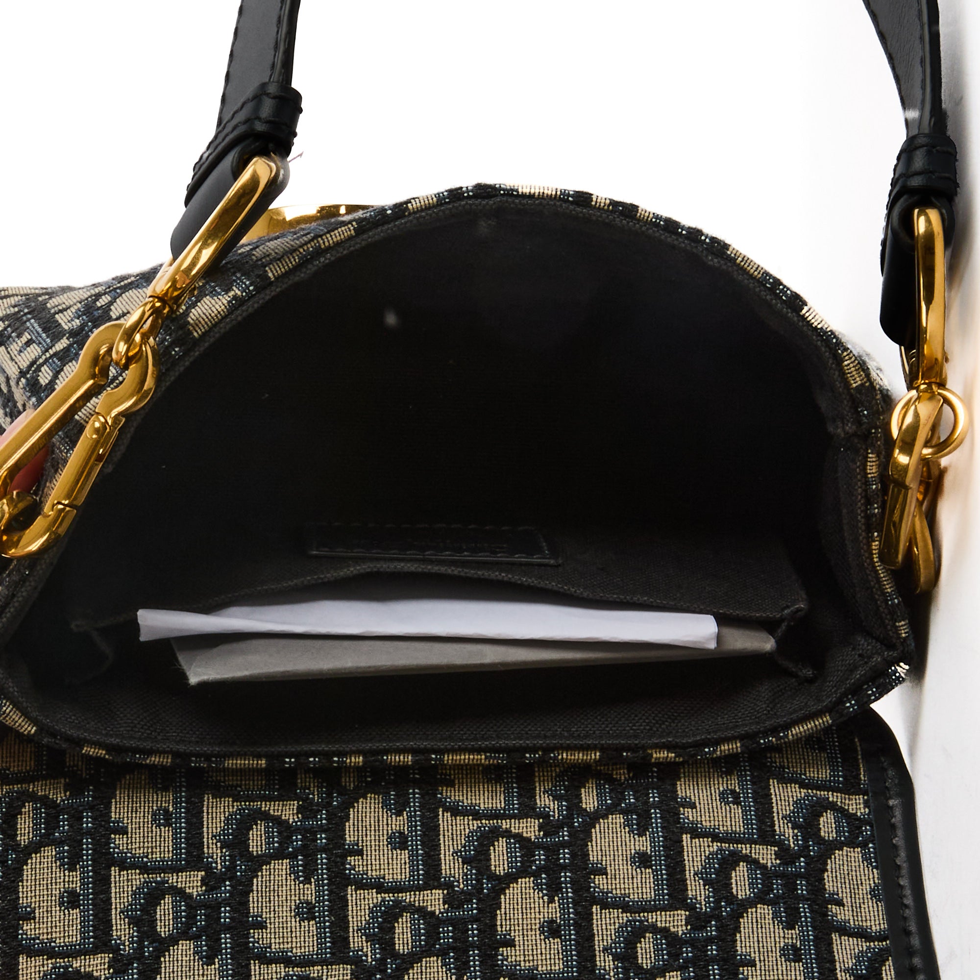 DIOR - Sac bandoulière 30 Montaigne box toile monogramme oblique bleu - Handbag