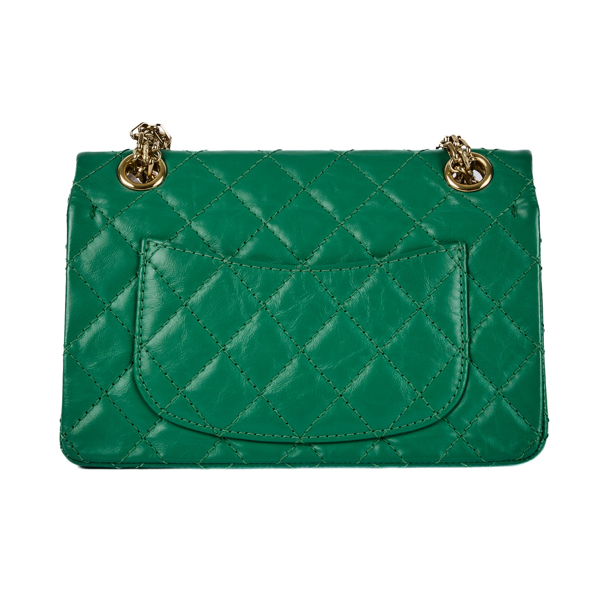 CHANEL Mini 2.55 Green Leather Bag – Authenticated Pre-Owned Luxury Bag from LuxSpace Paris