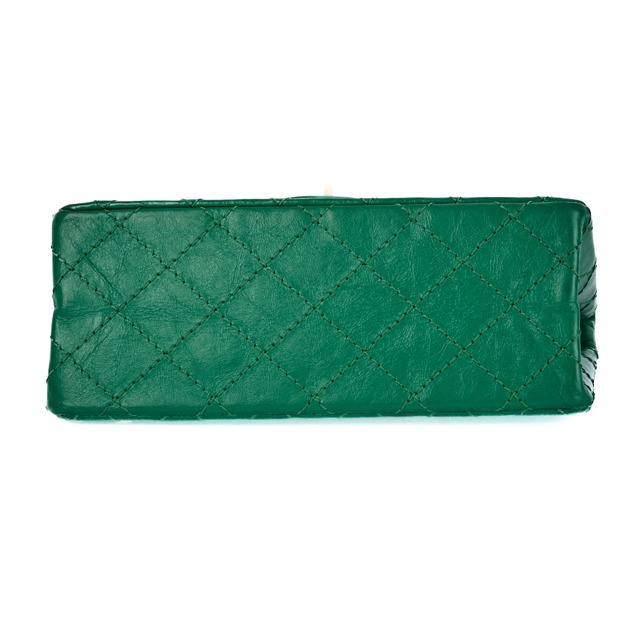 CHANEL - Sac bandoulière Mini 2.55 cuir vert - Handbag