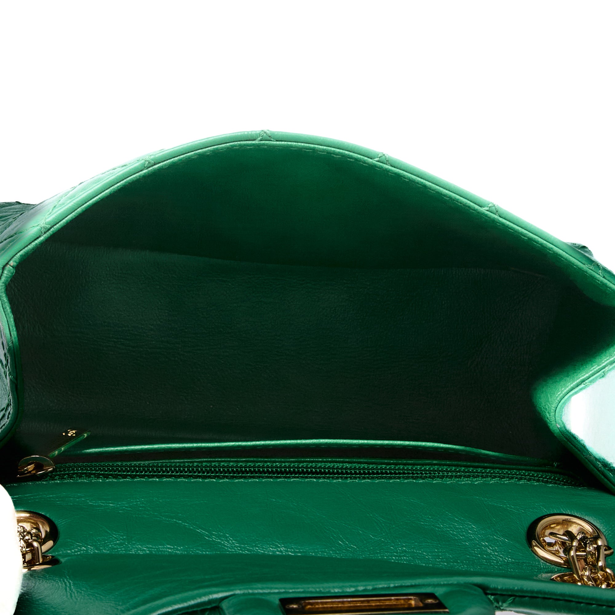 CHANEL - Sac bandoulière Mini 2.55 cuir vert - Handbag