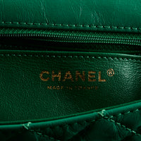 CHANEL - Sac bandoulière Mini 2.55 cuir vert - Handbag