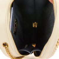 CHANEL - Sac bandoulière Rond En Vogue cuir blanc - Handbag