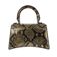 Balenciaga Hourglass XS Shoulder Bag – Gold Python Leather, Authentic Pre-Owned Luxury Bag at LuxSpace Paris