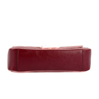 GUCCI - Sac bandoulière Marmont GG Diagonal cuir grain rouge - Handbag