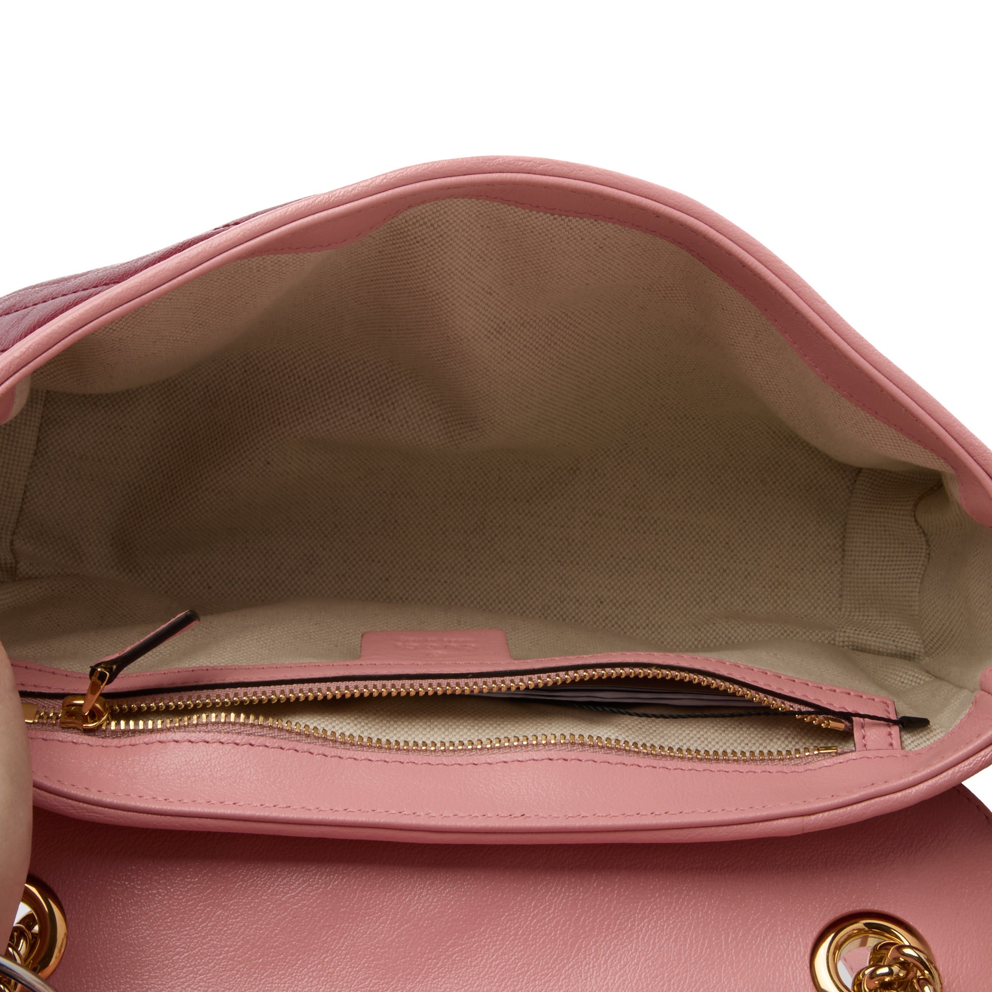 GUCCI - Sac bandoulière Marmont GG Diagonal cuir grain rouge - Handbag