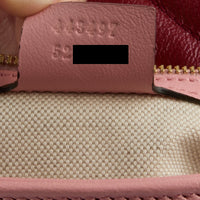 GUCCI - Sac bandoulière Marmont GG Diagonal cuir grain rouge - Handbag