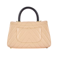 CHANEL Mini Coco Handle Beige Leather Bag – Authenticated Pre-Owned Luxury Bag from LuxSpace Parisv