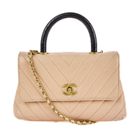 CHANEL Mini Coco Handle Beige Leather Bag – Authenticated Pre-Owned Luxury Bag from LuxSpace Paris