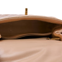 CHANEL - Sac bandoulière Mini Coco Handle cuir beige - Handbag