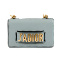 DIOR - Sac bandoulière Mini J'adior cuir gris bleu - Handbag