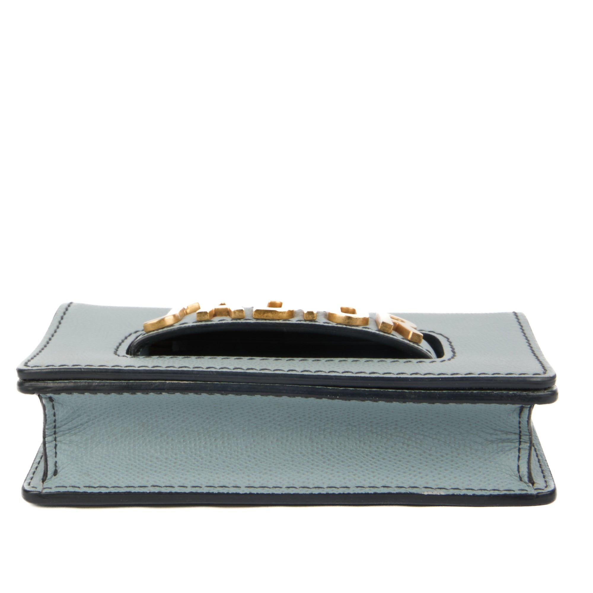 DIOR - Sac bandoulière Mini J'adior cuir gris bleu - Handbag