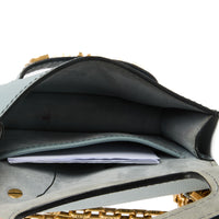 DIOR - Sac bandoulière Mini J'adior cuir gris bleu - Handbag