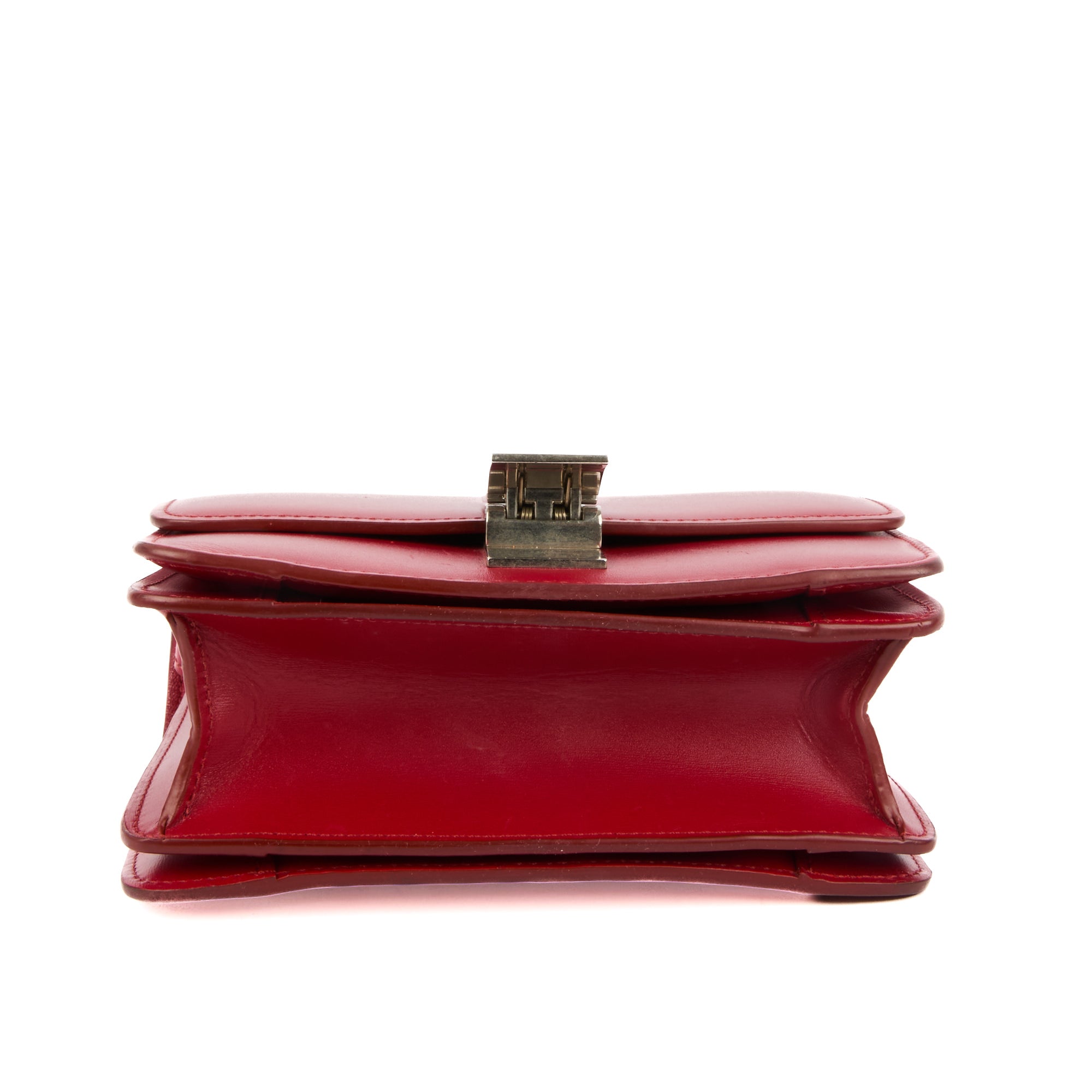 CELINE - Sac bandoulière Mini Box cuir rouge - Handbag