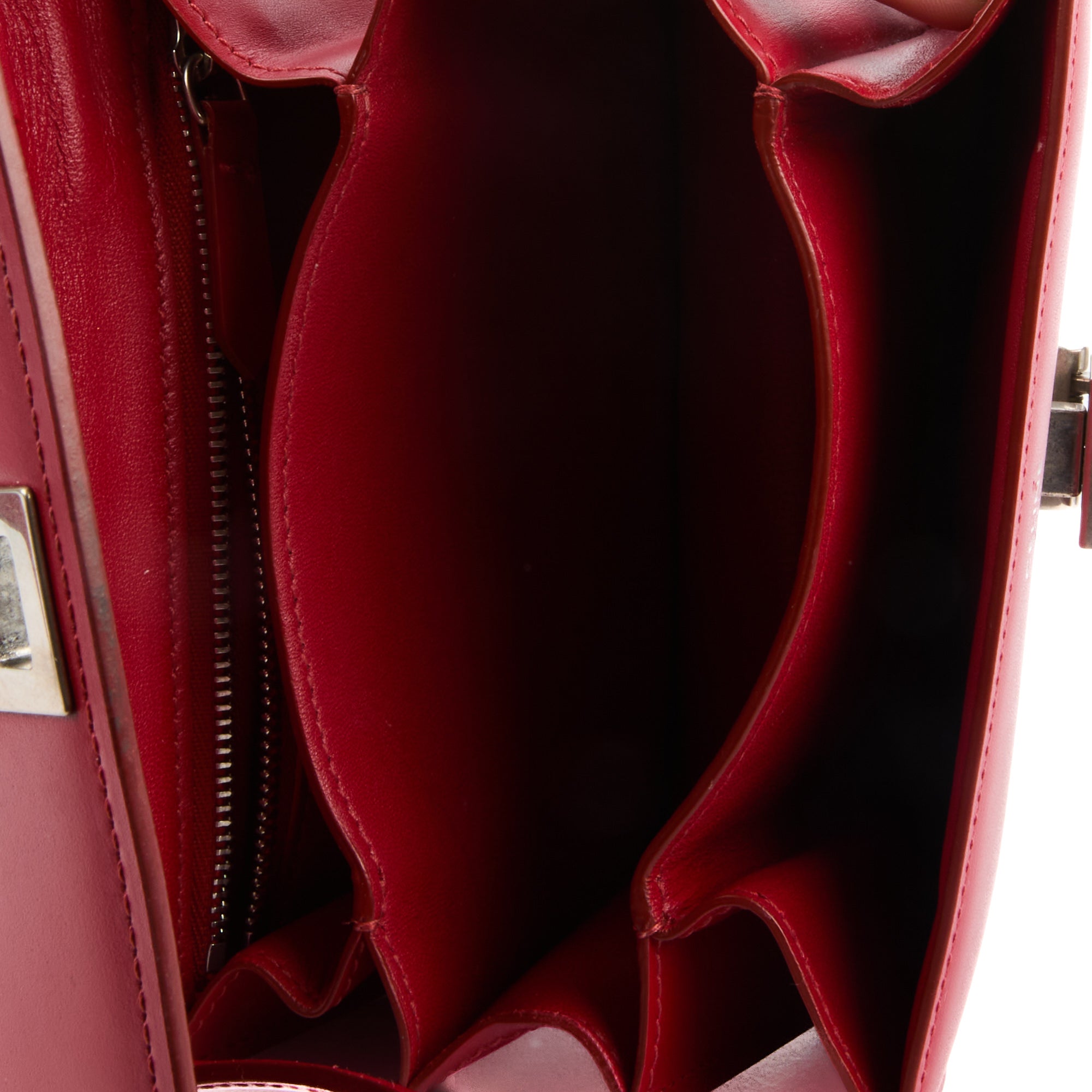 CELINE - Sac bandoulière Mini Box cuir rouge - Handbag