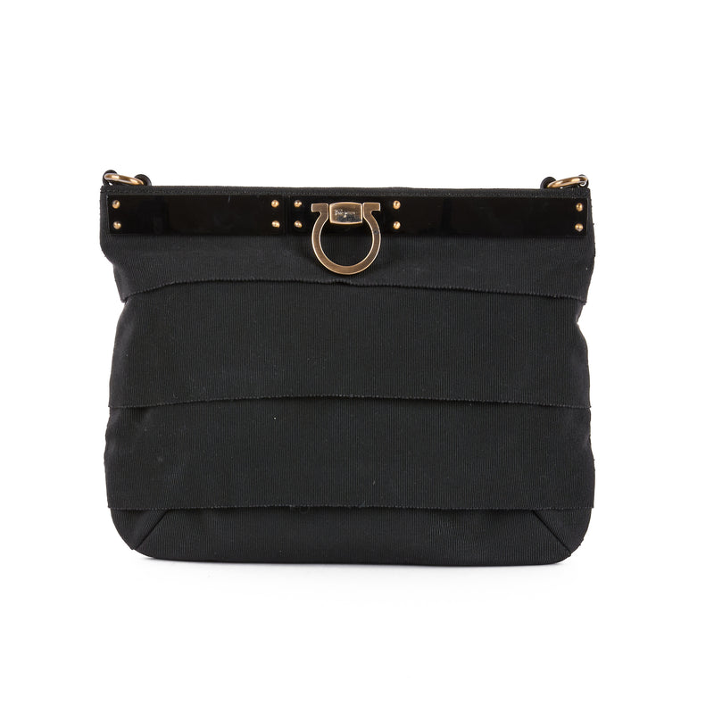 FERRAGAMO Vala Black Canvas Shoulder Bag – Authenticated Pre-Owned Luxury Bag from LuxSpace Paris