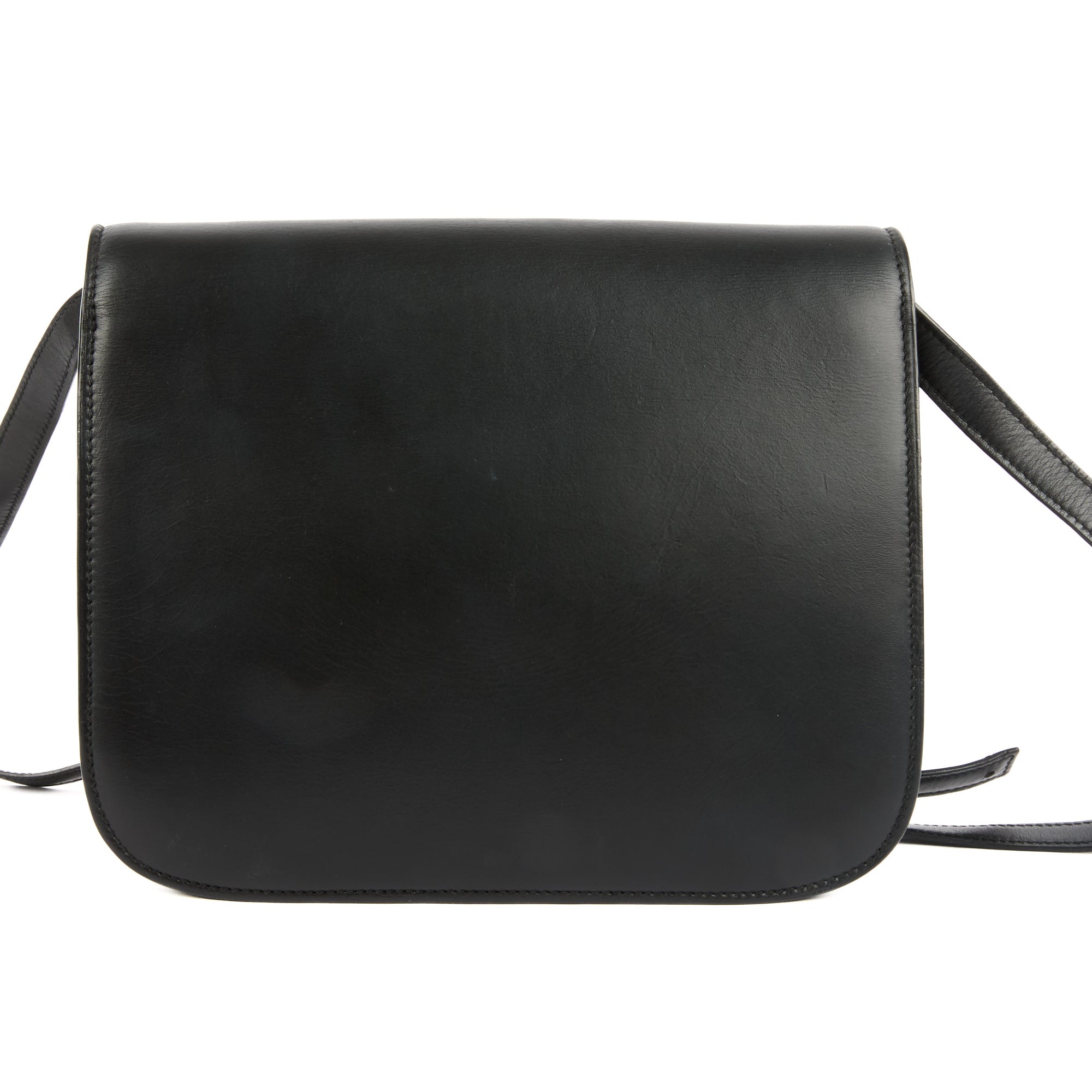 CELINE - Sac bandoulière Box cuir noir GM - Handbag