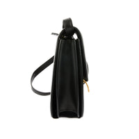 CELINE - Sac bandoulière Box cuir noir GM - Handbag