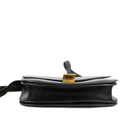 CELINE - Sac bandoulière Box cuir noir GM - Handbag