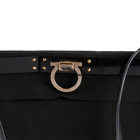 FERRAGAMO - Vala black canvas shoulder bag - Handbag