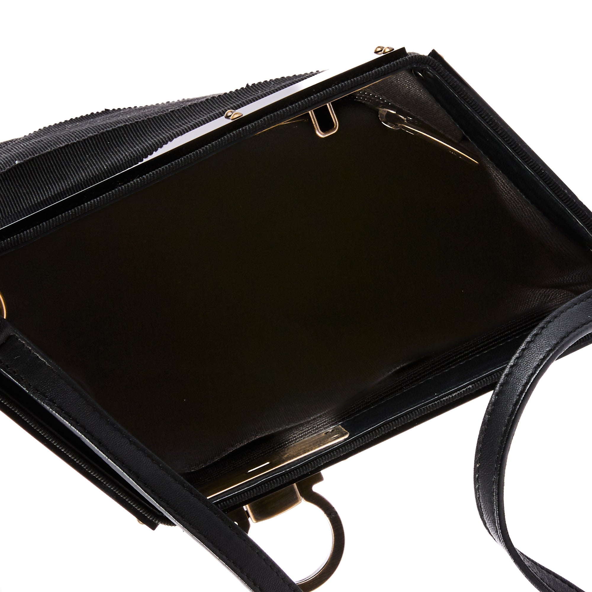 FERRAGAMO - Vala black canvas shoulder bag - Handbag