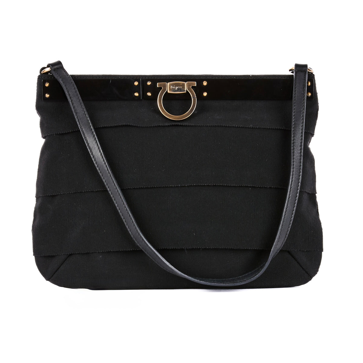 FERRAGAMO Vala Black Canvas Shoulder Bag – Authenticated Pre-Owned Luxury Bag from LuxSpace Paris