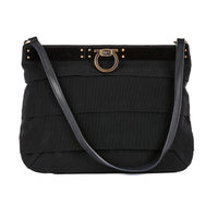 FERRAGAMO Vala Black Canvas Shoulder Bag – Authenticated Pre-Owned Luxury Bag from LuxSpace Paris
