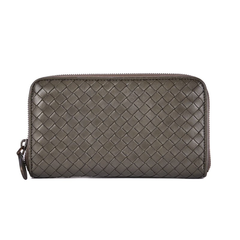 BOTTEGA VENETA Intrecciato Gray Leather Wallet – Authenticated Pre-Owned Luxury Bag from LuxSpace Paris