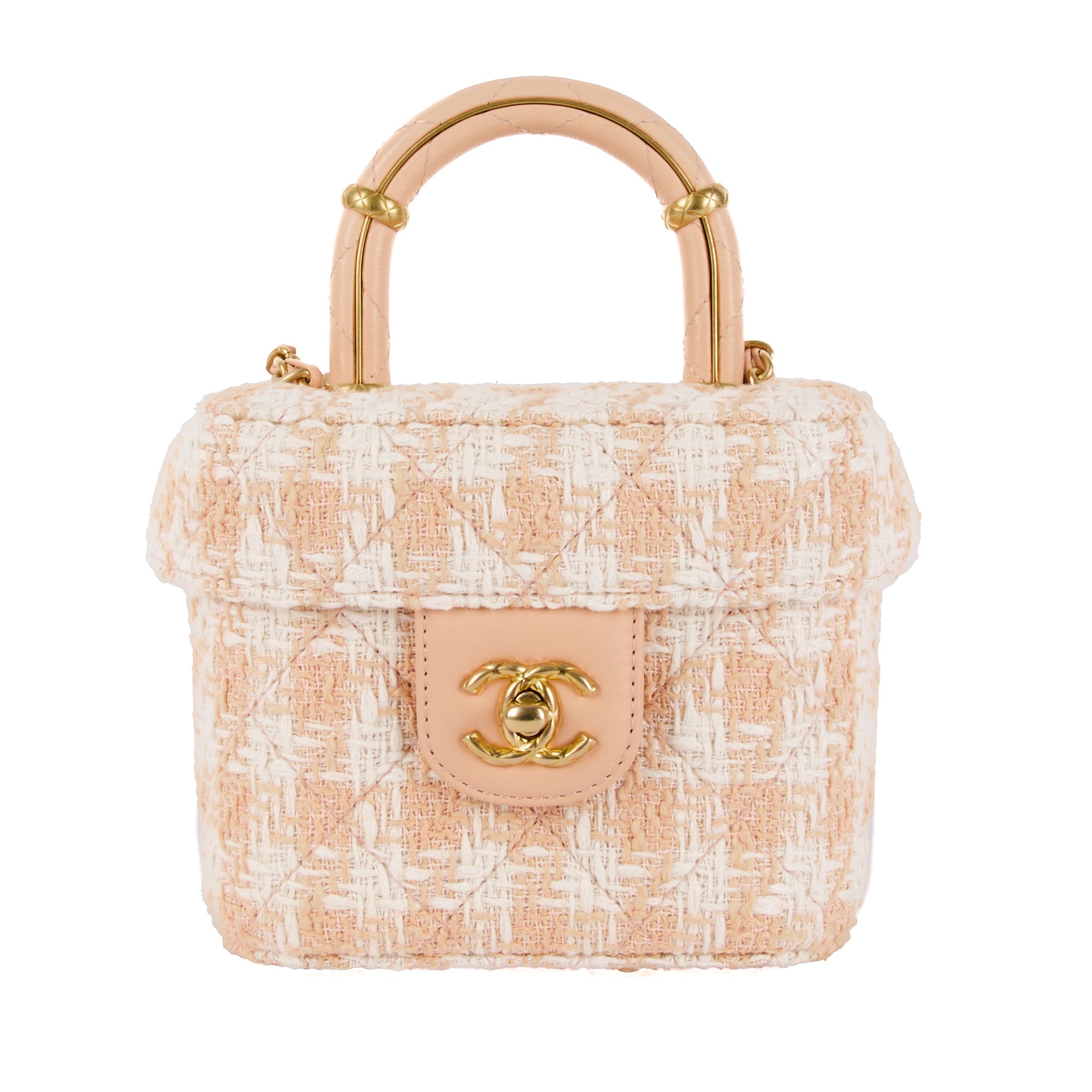 Chanel Vanity Shoulder Bag in Pink Tweed – Authentic Pre-Owned Luxury Bag at LuxSpace Paris
