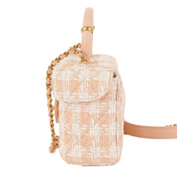 CHANEL - Sac bandoulière Mini Vanity tweed rose - Handbag