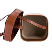 Celine Triomphe Box Shoulder Bag in cream leather & canvas – Authenticated pre-owned luxury bag from LuxSpace Paris