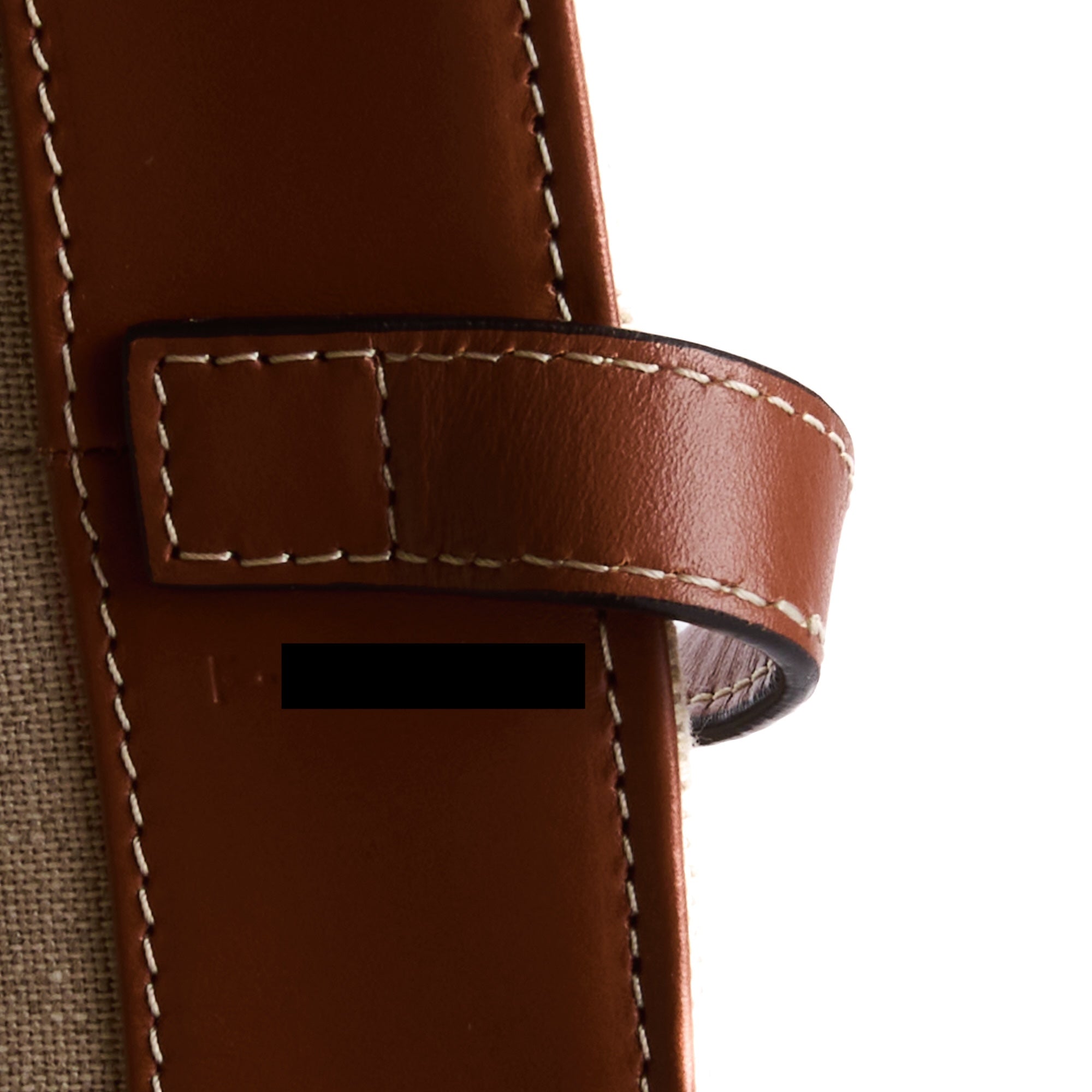 CELINE - Sac bandoulière Triomphe Box cuir & toile écru - Handbag