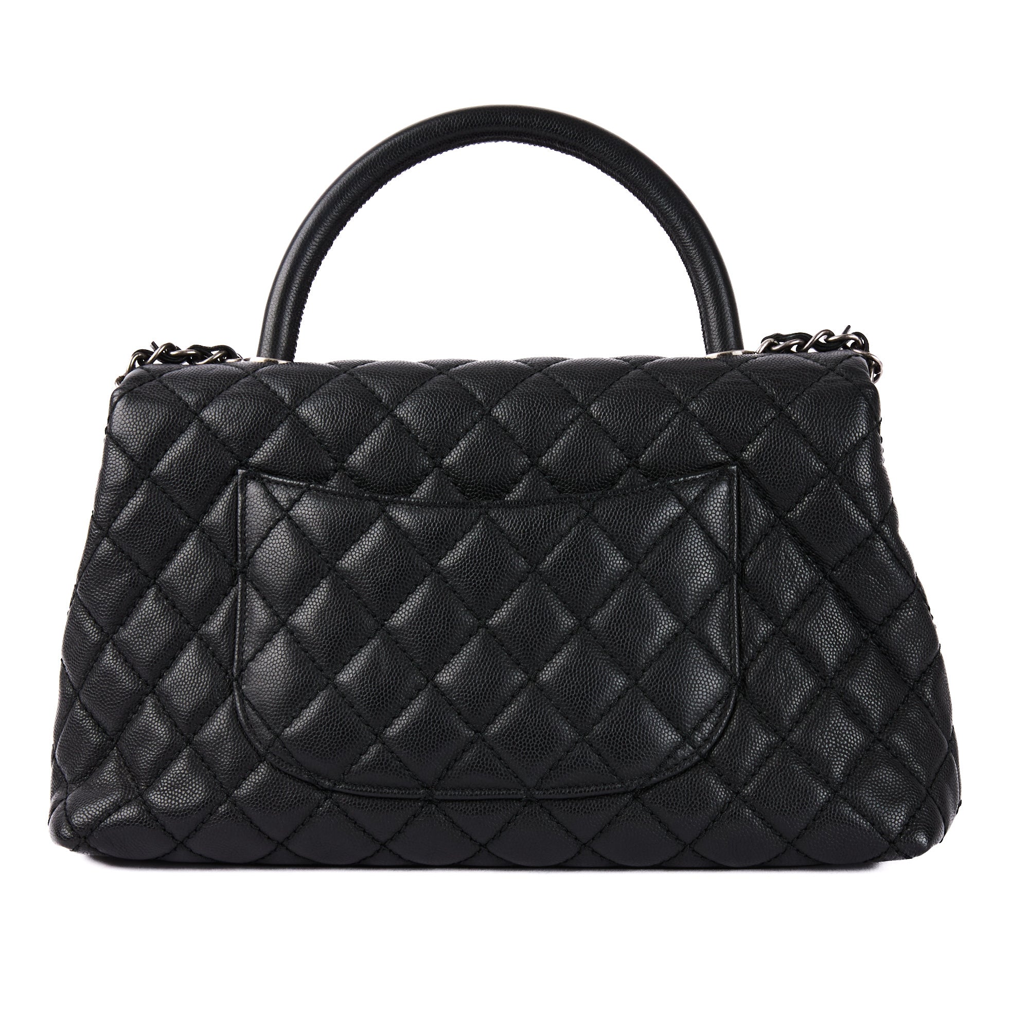 CHANEL - Sac bandoulière Coco Handle cuir caviar noir - Handbag