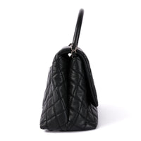 CHANEL - Sac bandoulière Coco Handle cuir caviar noir - Handbag