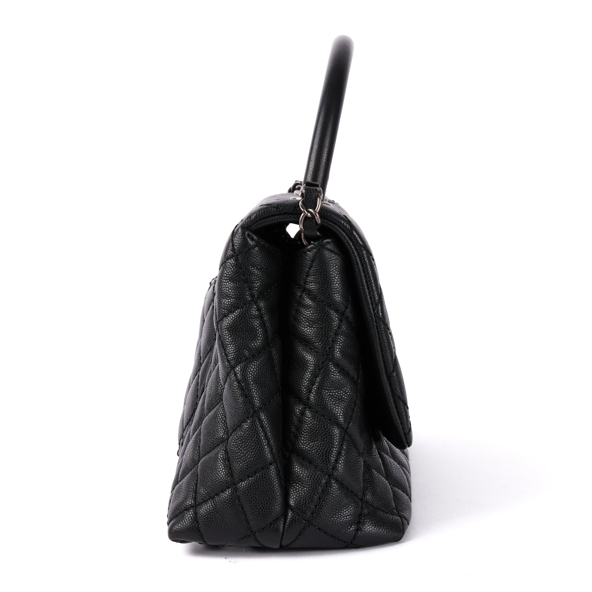 CHANEL - Sac bandoulière Coco Handle cuir caviar noir - Handbag