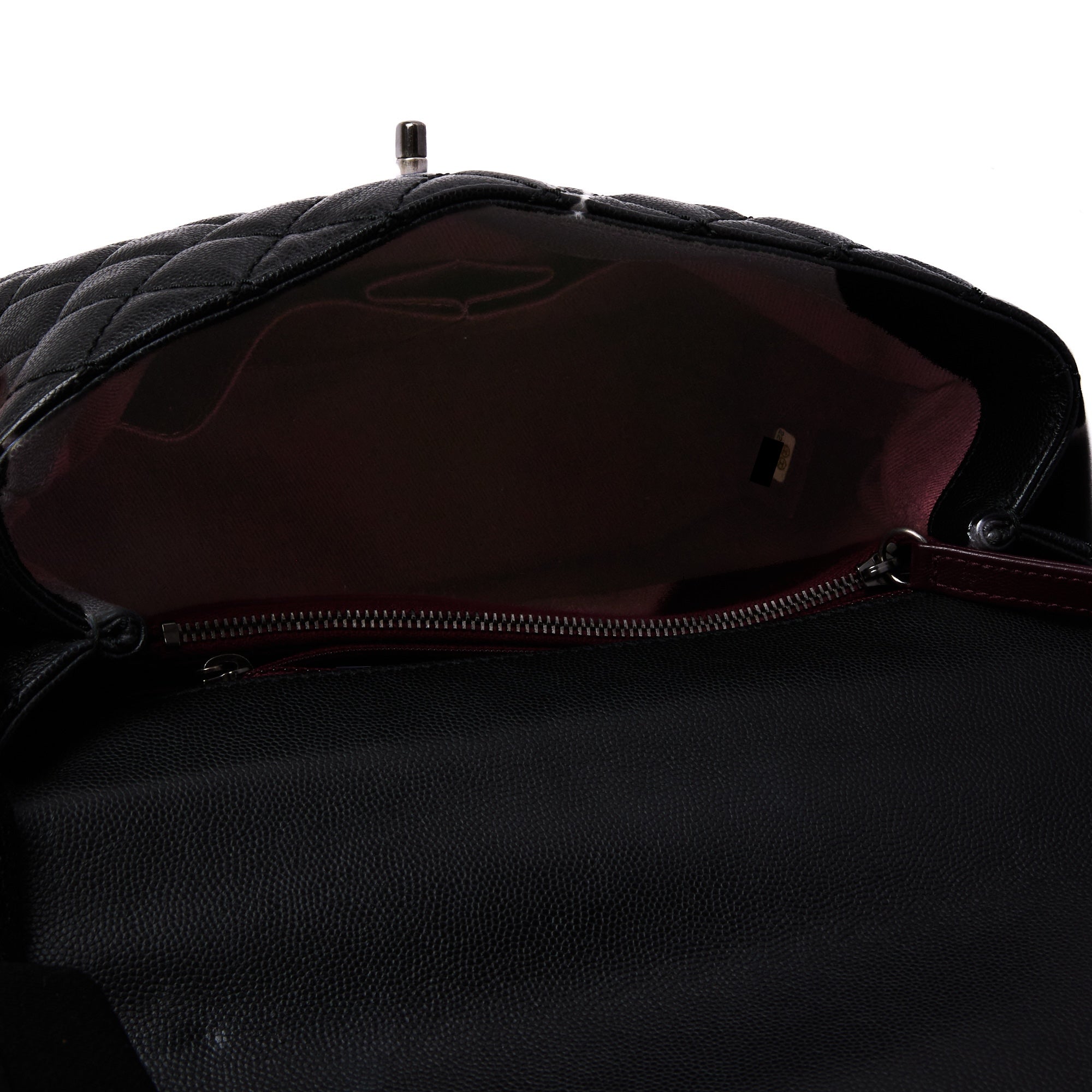 CHANEL - Sac bandoulière Coco Handle cuir caviar noir - Handbag