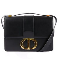 Dior Montaigne Black Leather Shoulder Bag – Authenticated Pre-Owned Luxury Bag from LuxSpace Paris